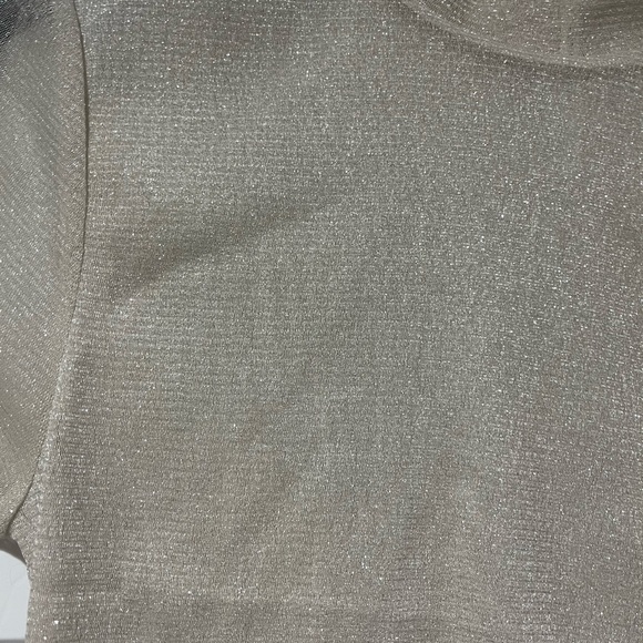 Anthropologie Shimmering Cream Blouse - Picture 4 of 7